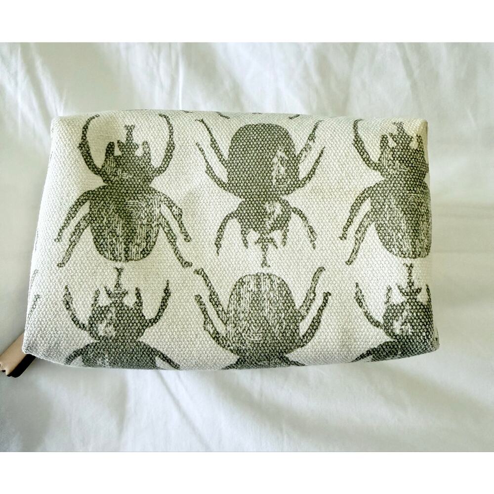 India Hicks | Stone Gray Lucky Beetle Cosmetics Bag Pouch - Picture 8 of 11